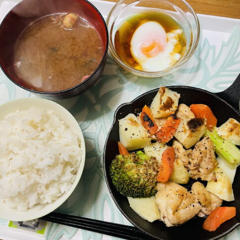ごろごろ野菜とチキンのグリル献立